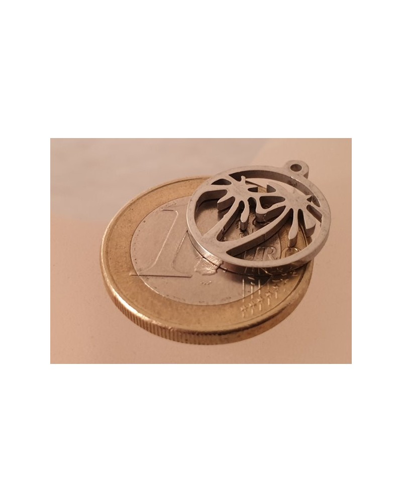 Charm Palme 16mm, Edelstahl