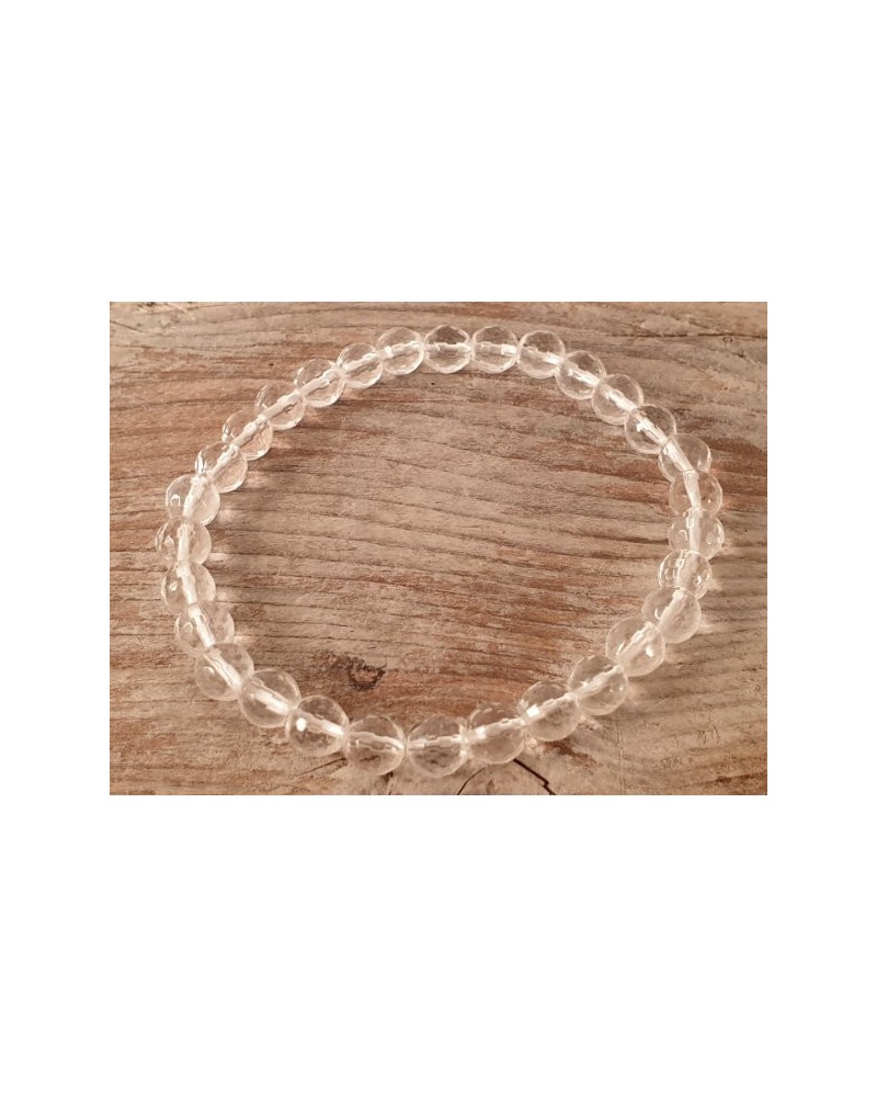 Bergkristall 6mm Armband facettiert