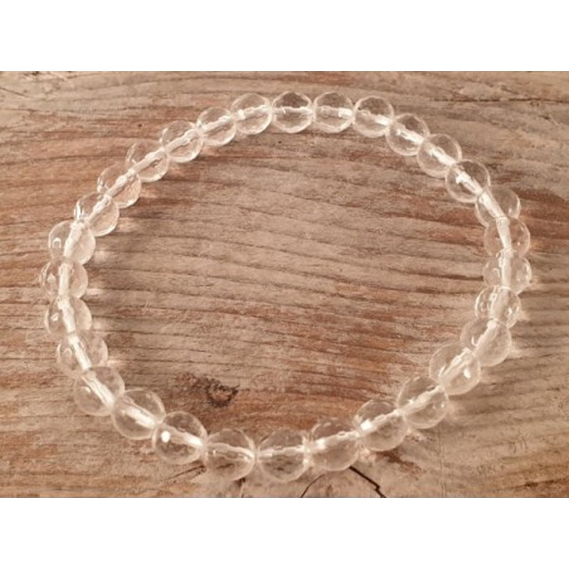 Bergkristall 6mm Armband facettiert