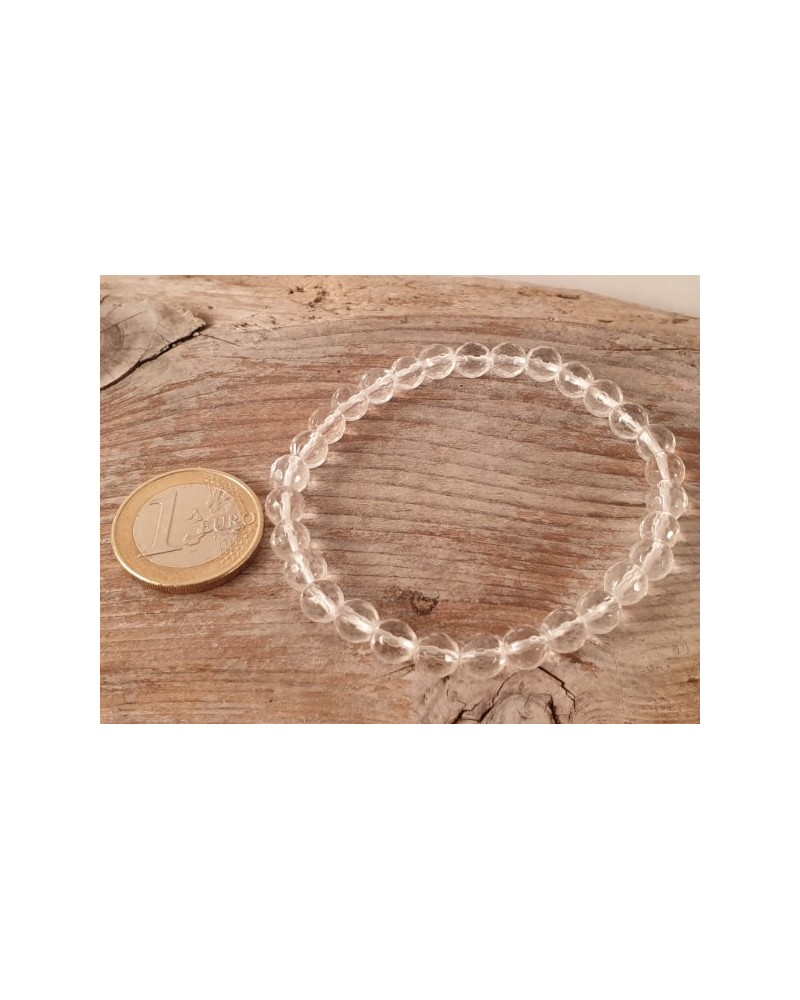 Bergkristall 6mm Armband facettiert