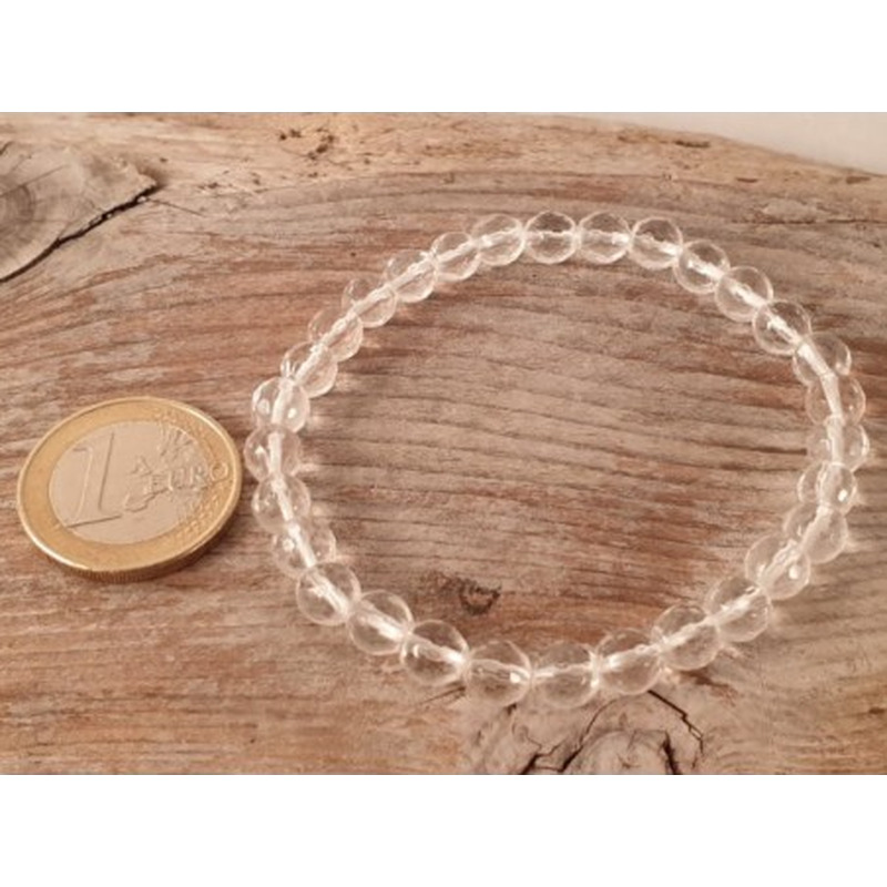 Bergkristall 6mm Armband facettiert