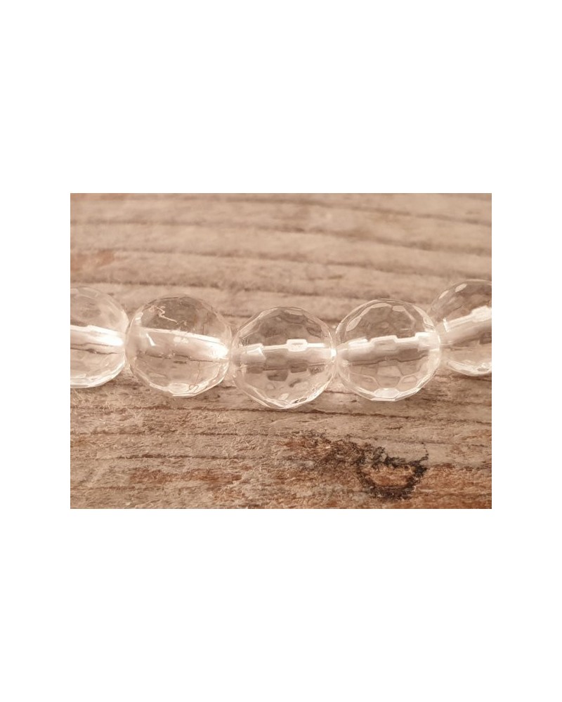 Bergkristall 6mm Armband facettiert