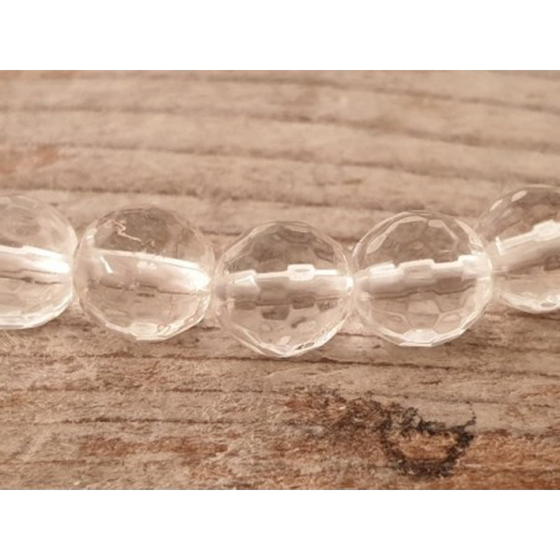 Bergkristall 6mm Armband facettiert