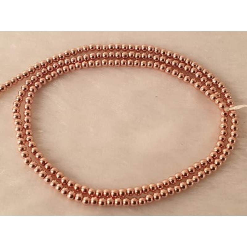 Blutsteinkette Rosegold (Hämatit) 2mm