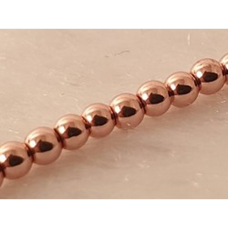 Blutsteinkette Rosegold (Hämatit) 2mm