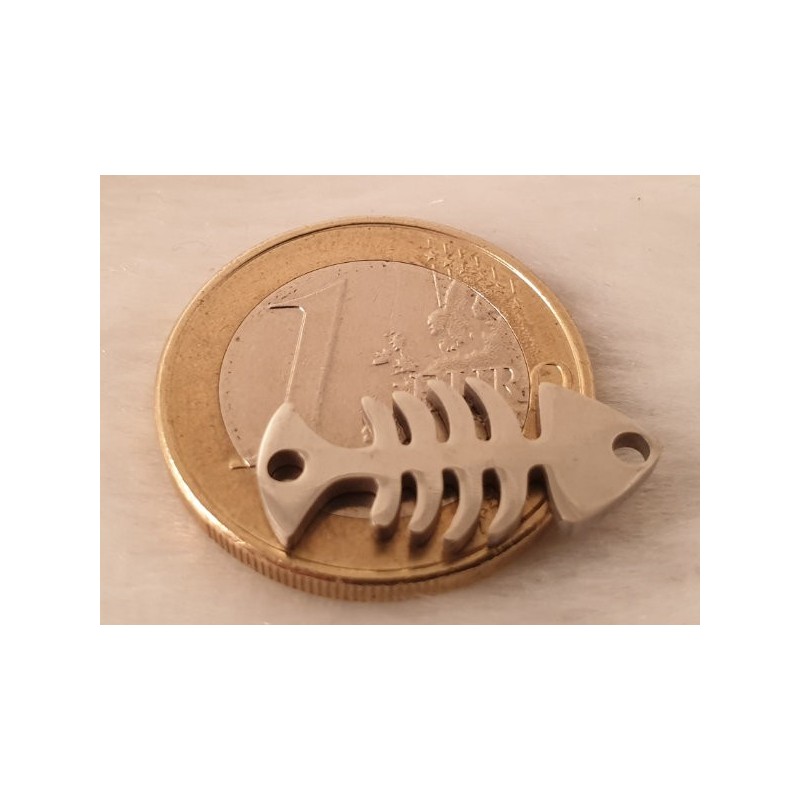Zwischenteil-Link, Fisch 20mm, Edelstahl