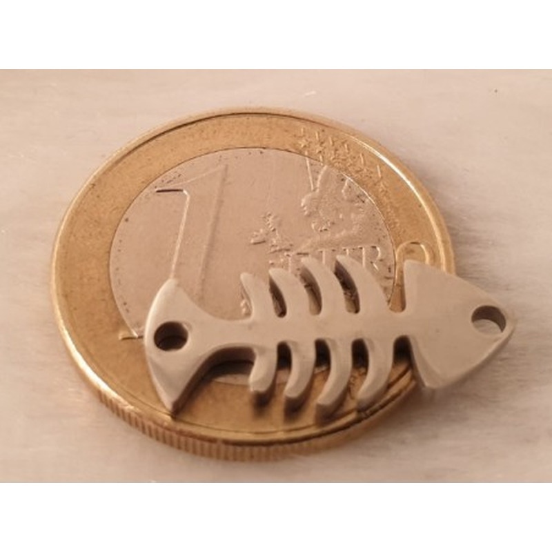 Zwischenteil-Link, Fisch 20mm, Edelstahl