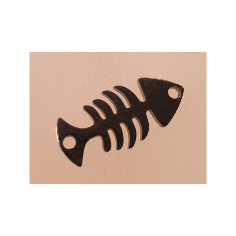 Zwischenteil-Link, Fisch 20mm, Edelstahl