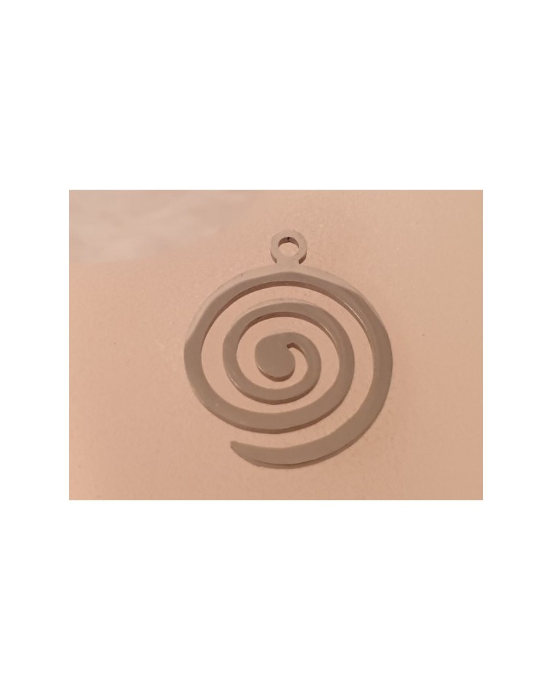 Charm Spirale 15mm, Edelstahl