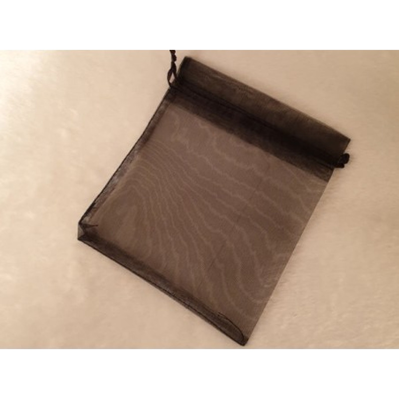 Schmuckbeutel Organza schwarz 16x13cm