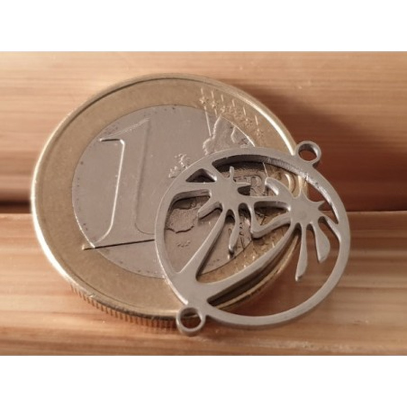 Zwischenteil-Link, Palme 20mm, Edelstahl