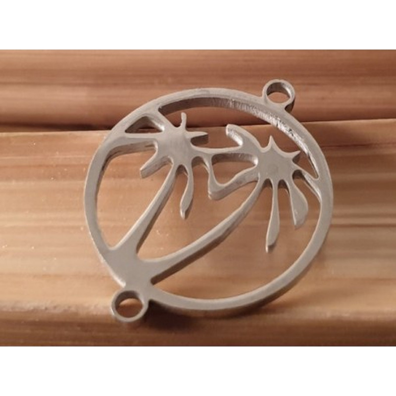 Zwischenteil-Link, Palme 20mm, Edelstahl