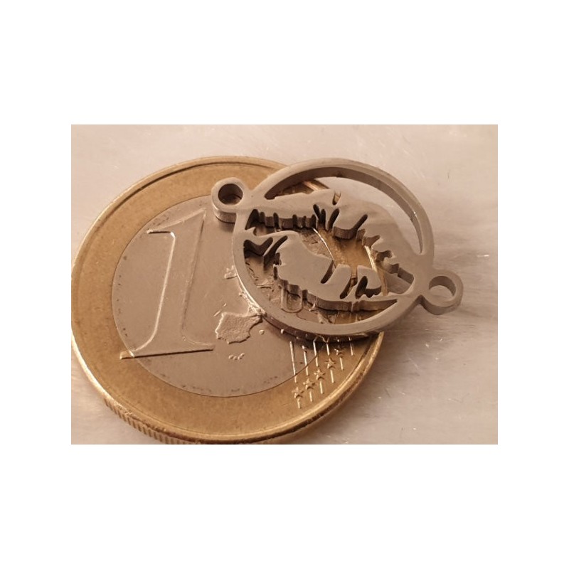 Zwischenteil-Link, Lippen 20mm, Edelstahl
