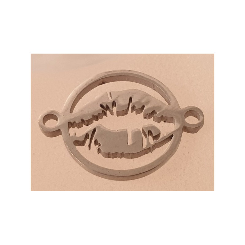 Zwischenteil-Link, Lippen 20mm, Edelstahl