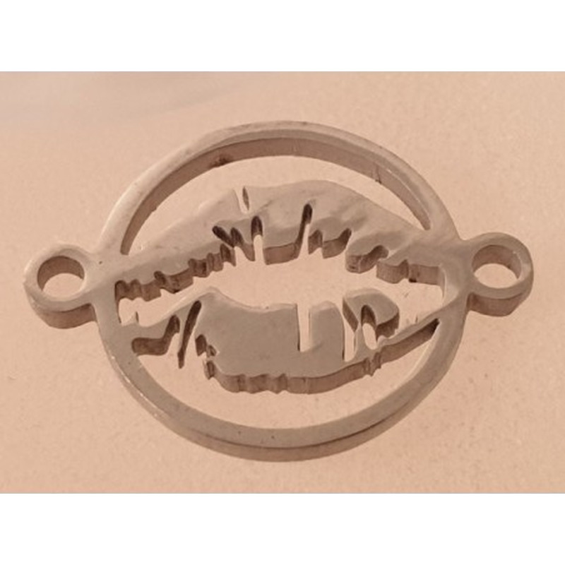 Zwischenteil-Link, Lippen 20mm, Edelstahl