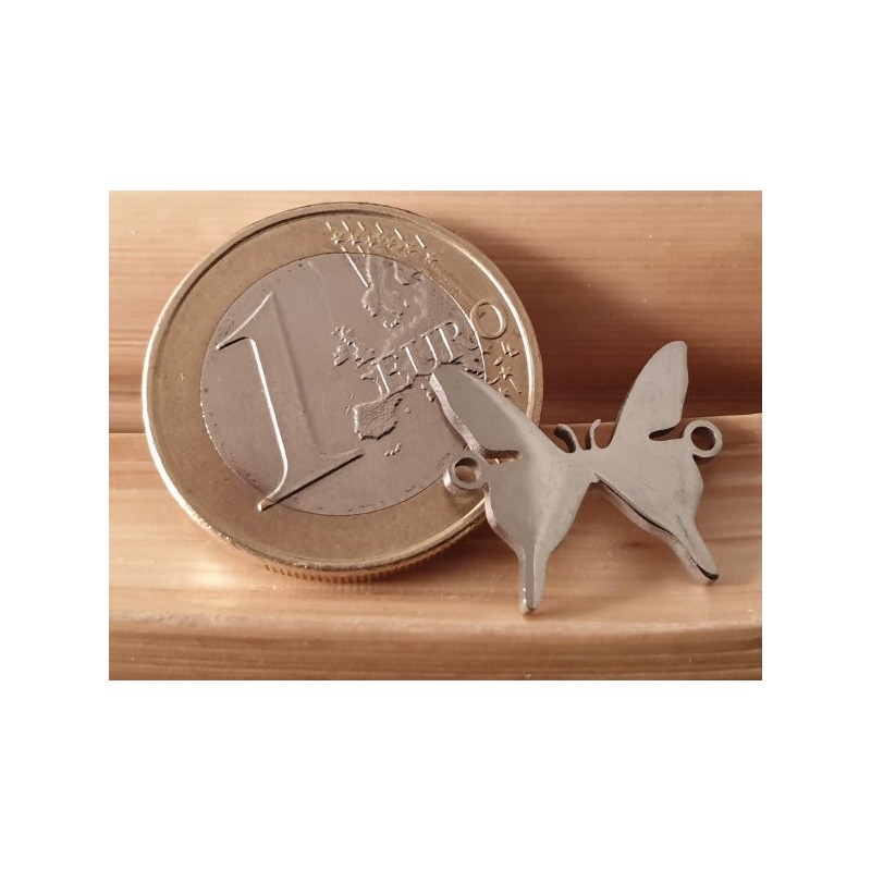 Zwischenteil-Link, Schmetterling 17mm, Edelstahl