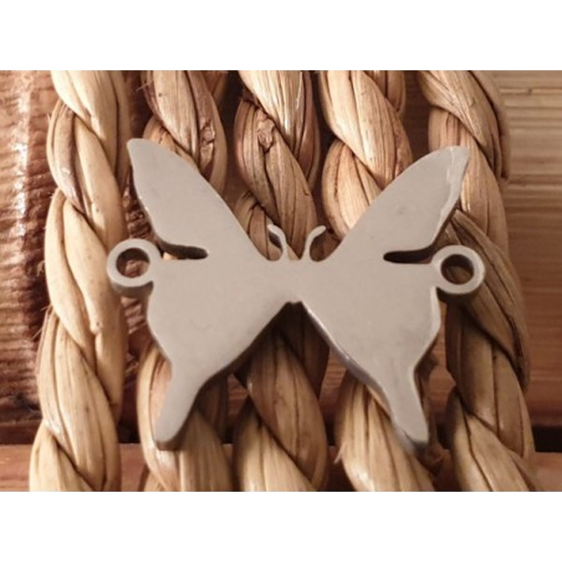 Zwischenteil-Link, Schmetterling 17mm, Edelstahl