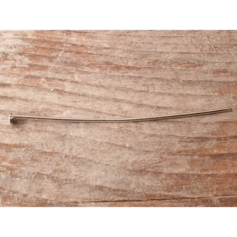 Nietstift 0,7x50mm (100 Stk), Messing silberfarben