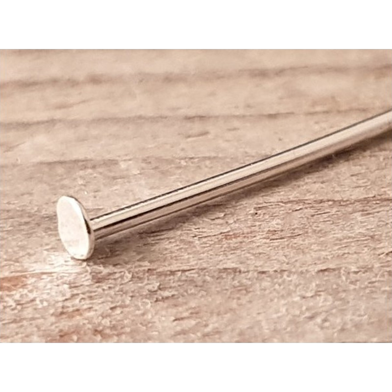 Nietstift 0,7x50mm (100 Stk), Messing silberfarben