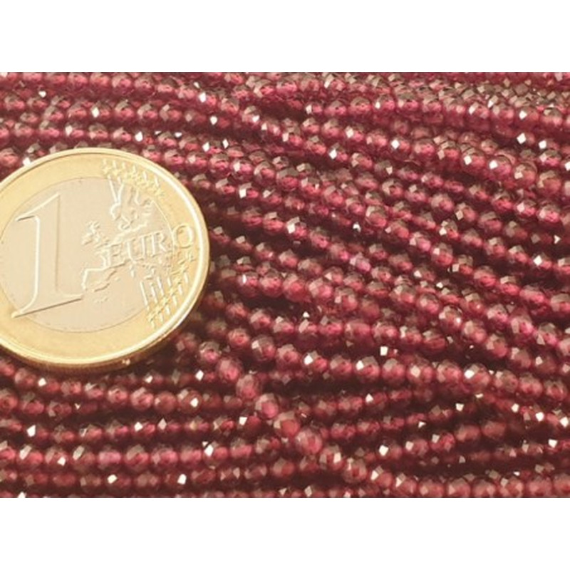 Granatkette facettiert 2mm