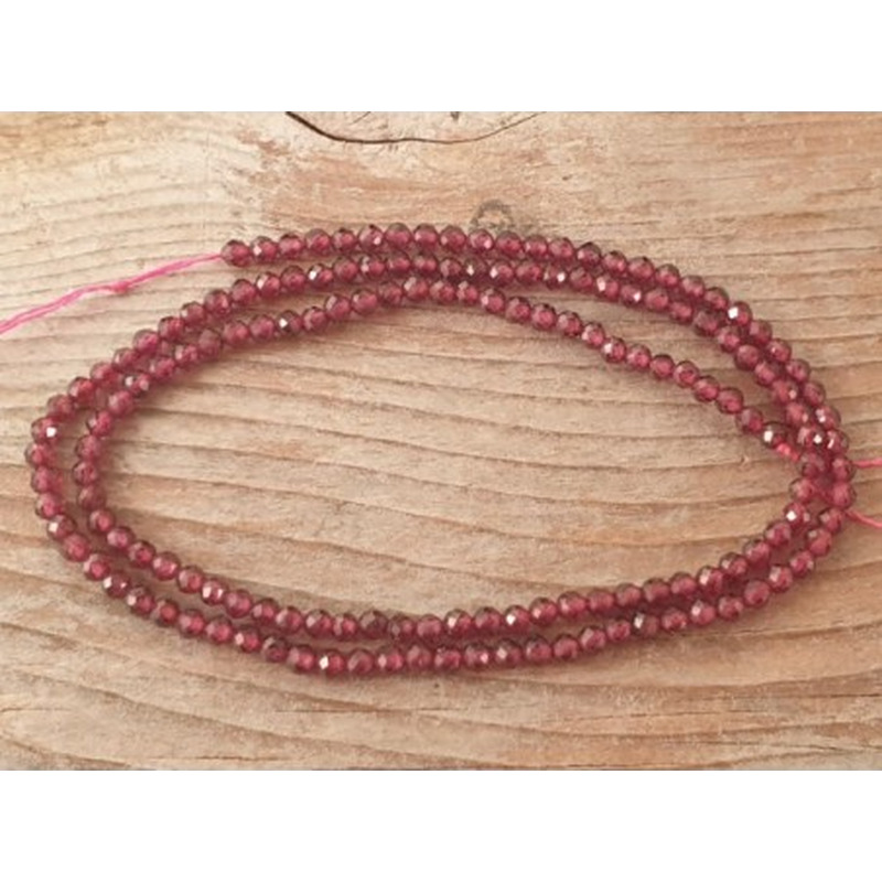 Granatkette facettiert 2mm