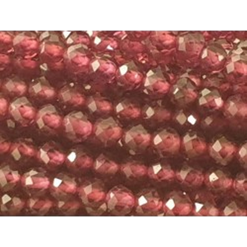 Granatkette facettiert 2mm