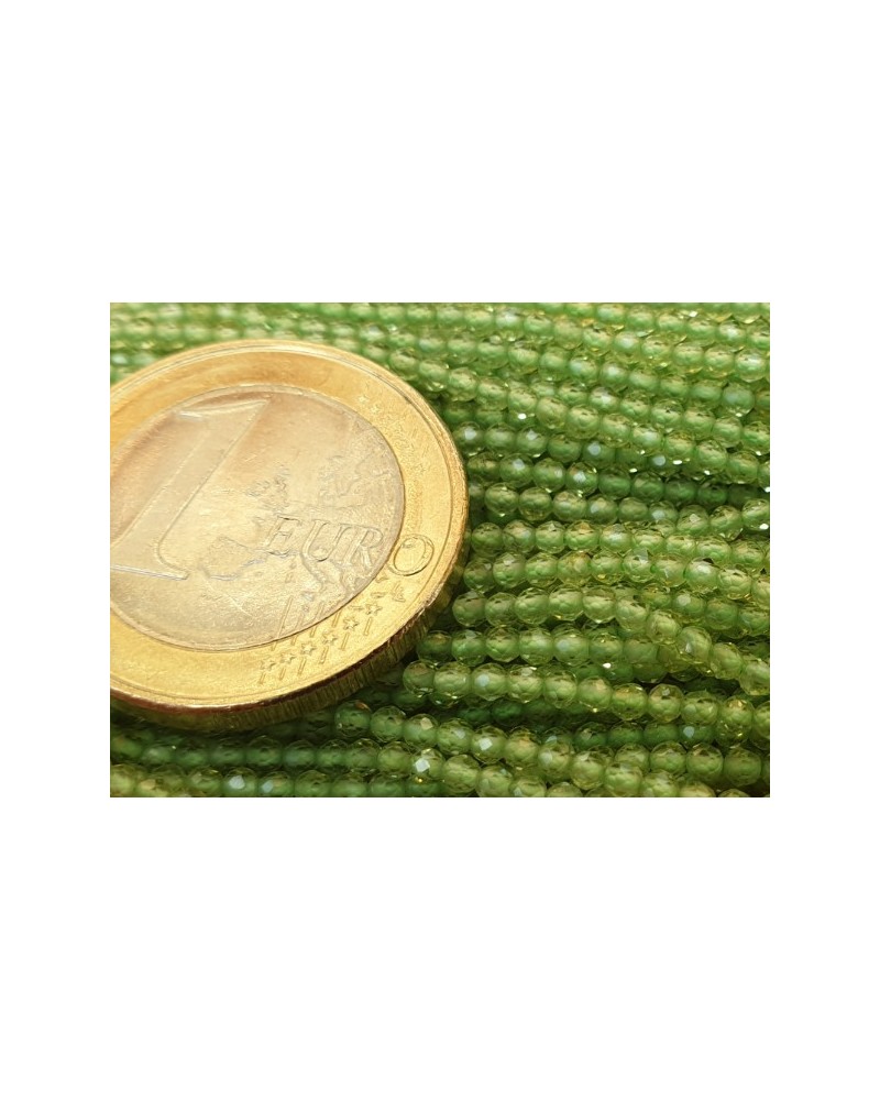 Olivinkette (Peridot) facettiert 2mm