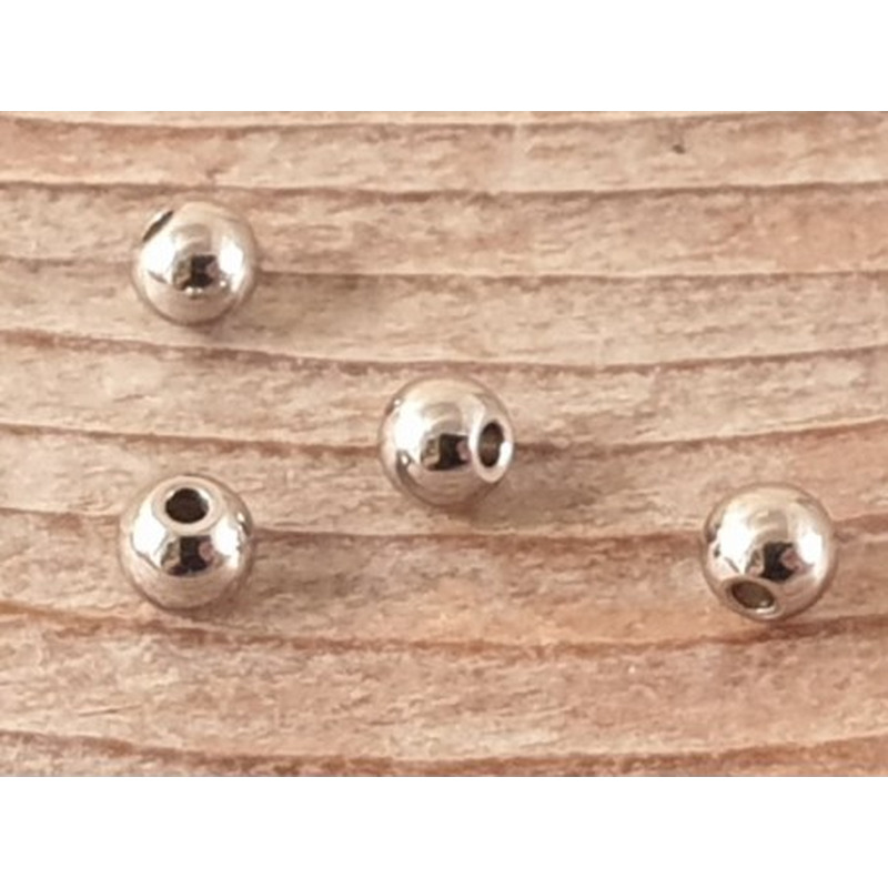 Zwischenteil, Kugel 4mm (50 Stk), Edelstahl
