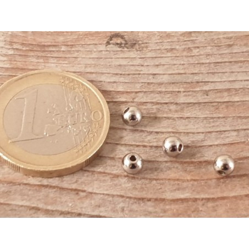 Zwischenteil, Kugel 4mm (50 Stk), Edelstahl