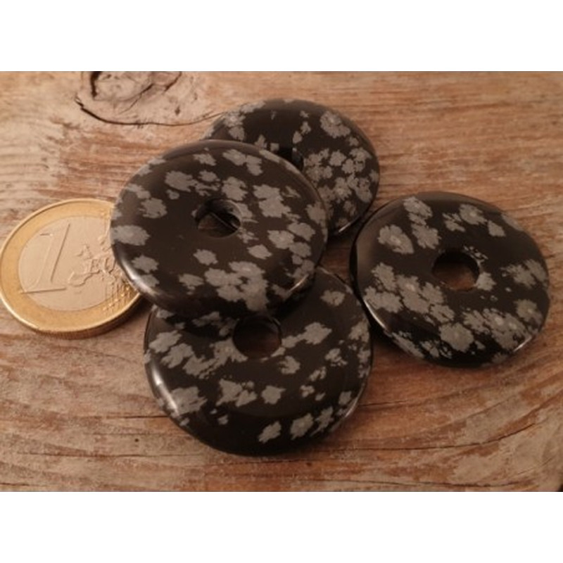 Schneeflockenobsidiandonut 30mm