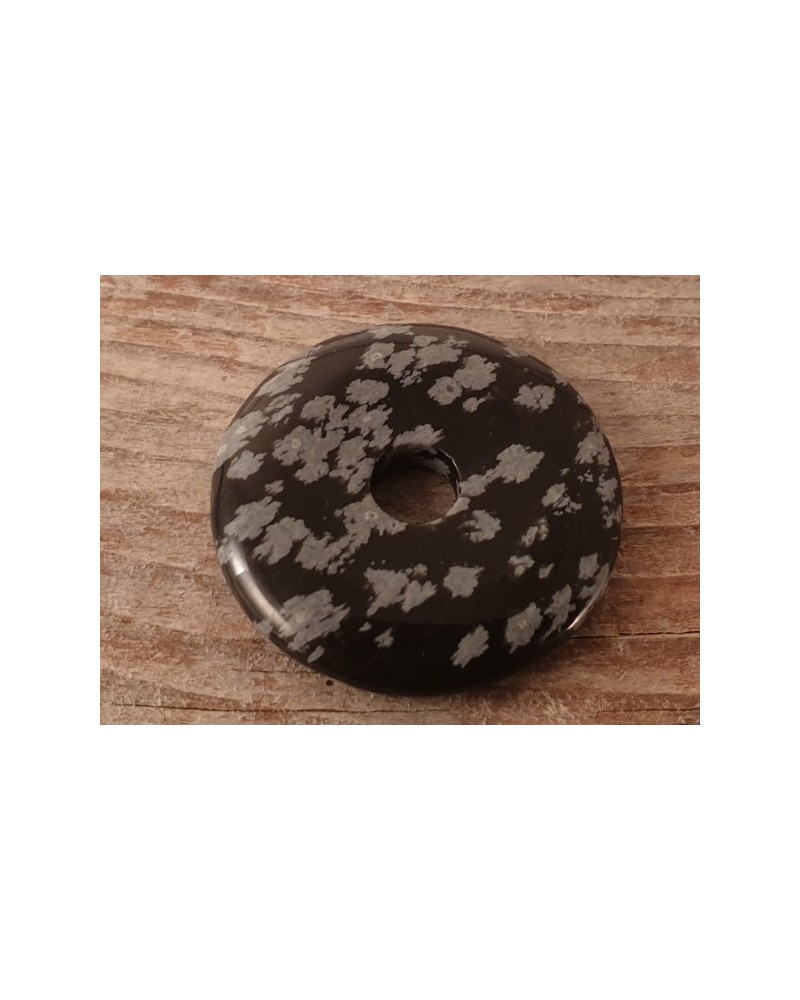 Schneeflockenobsidiandonut 30mm