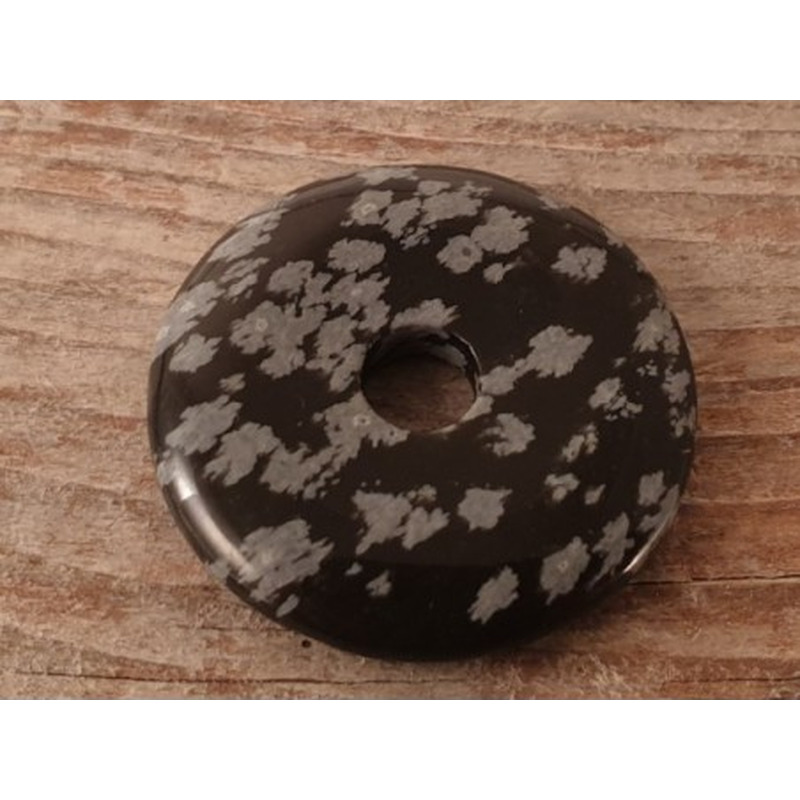 Schneeflockenobsidiandonut 30mm