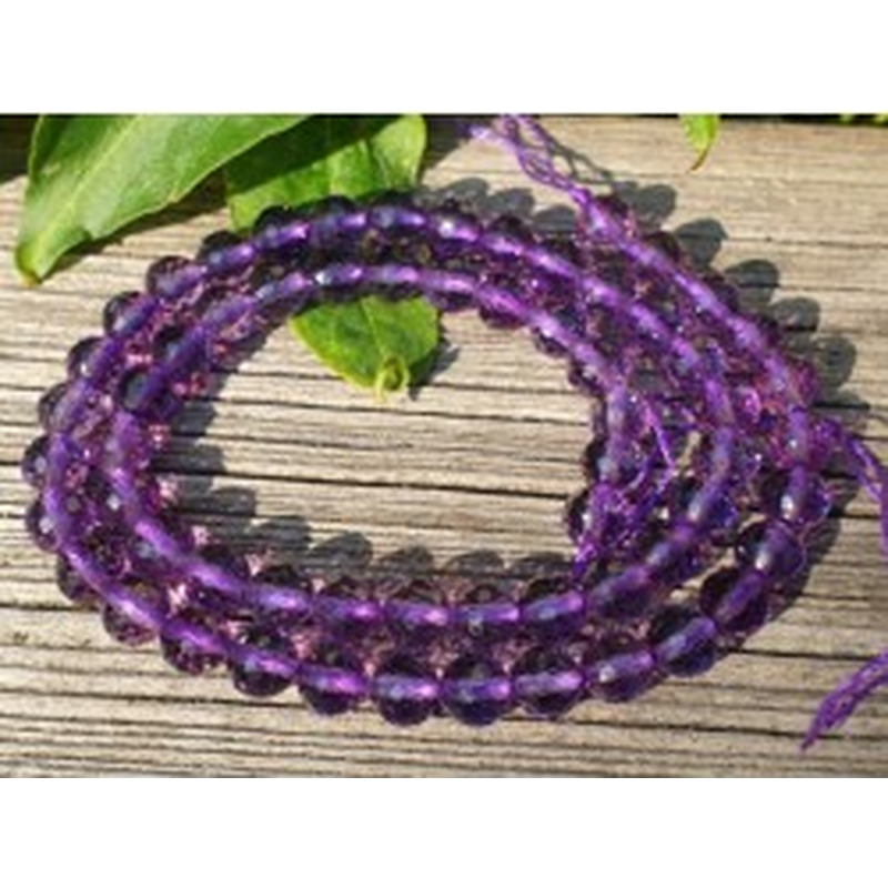 Amethystkette facettiert 6mm 2