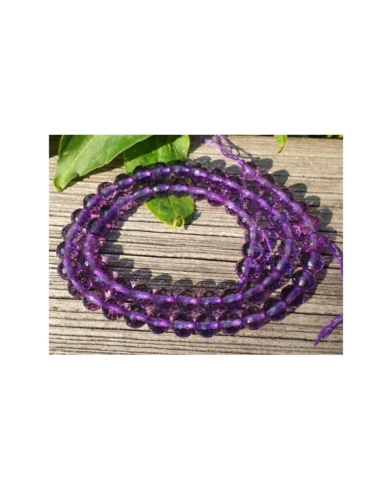 Amethystkette facettiert 6mm