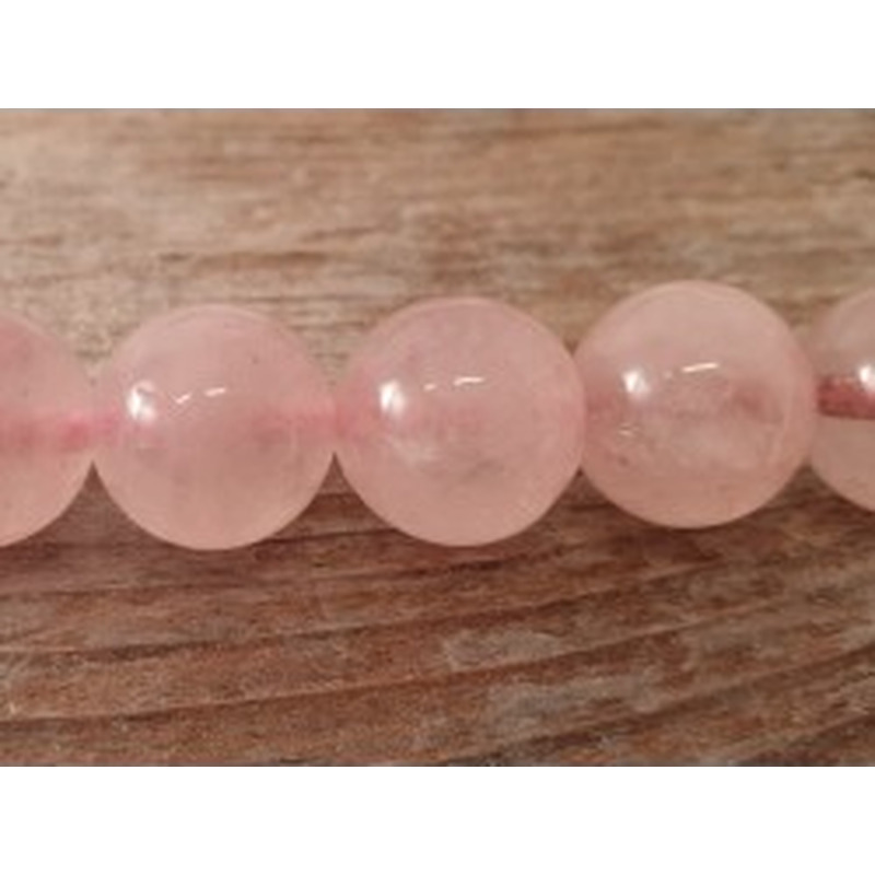 Rosenquarzkette 12mm 2
