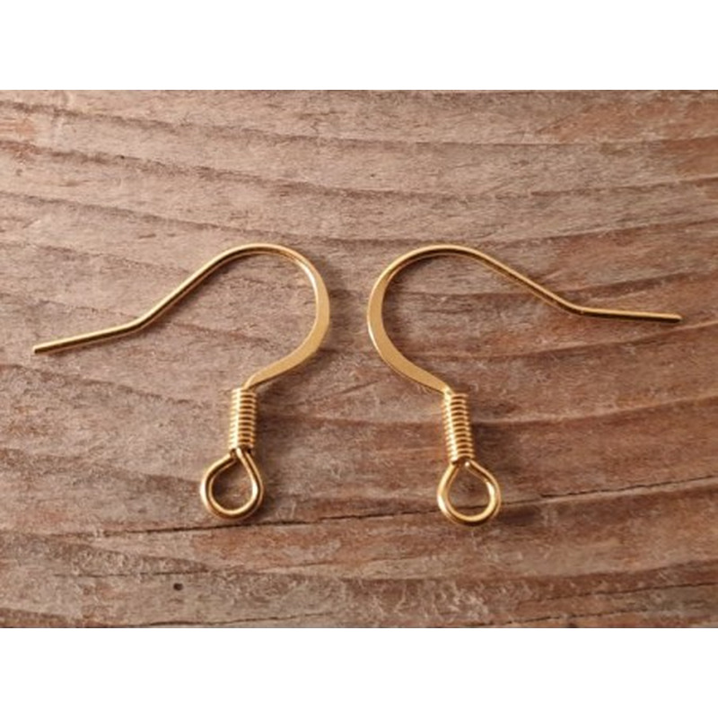 Ohrhaken 16mm (2 Stk), Edelstahl gold