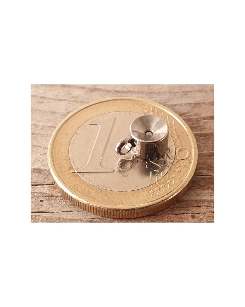 Zwischenteil, Doppelring 6x3mm, Edelstahl