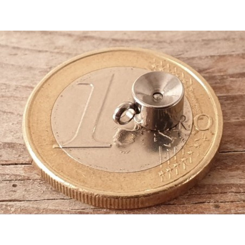Zwischenteil, Doppelring 6x3mm, Edelstahl