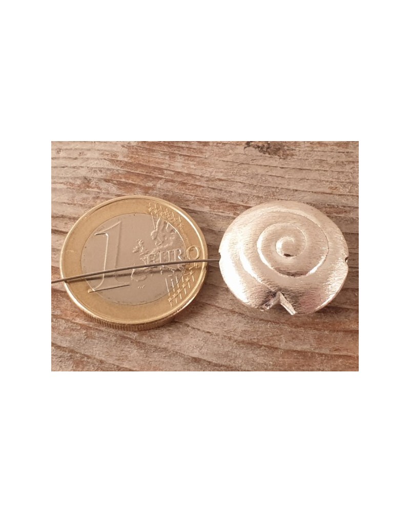 Zwischenteil, Schnecke 20mm, Metall versilbert