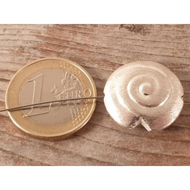 Zwischenteil, Schnecke 20mm, Metall versilbert