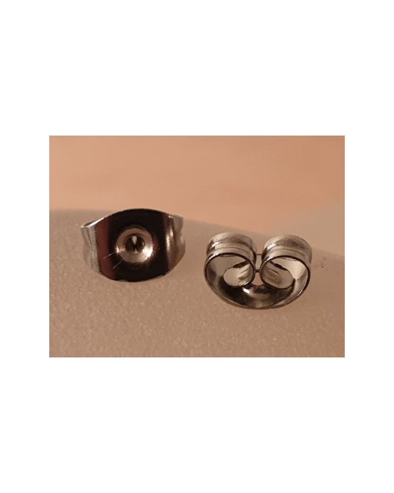 Ohrstecker Verschluss 6mm, Flügerl (10 Stk), Edelstahl