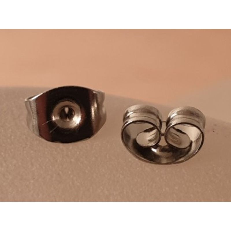Ohrstecker Verschluss 6mm, Flügerl (10 Stk), Edelstahl