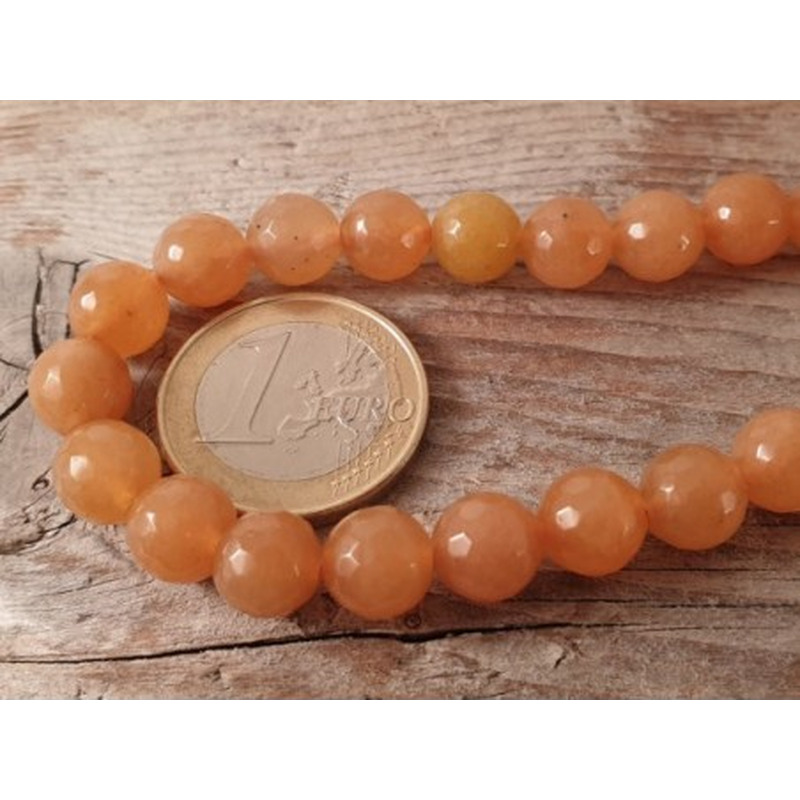 Roter Aventurin Kette facettiert 8mm