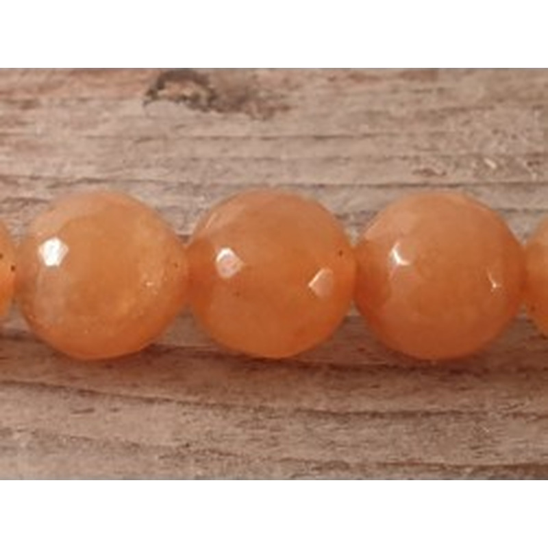 Roter Aventurin Kette facettiert 8mm