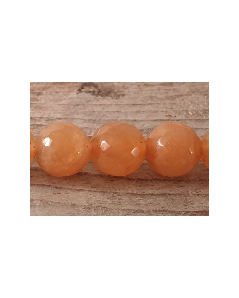 Roter Aventurin Kette facettiert 8mm