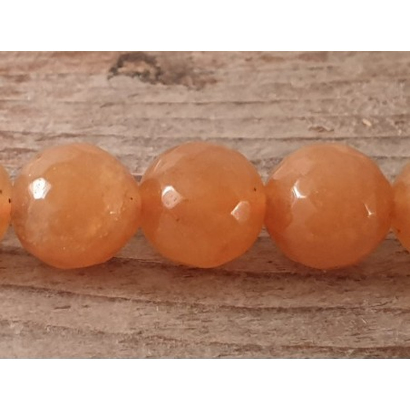 Roter Aventurin Kette facettiert 8mm