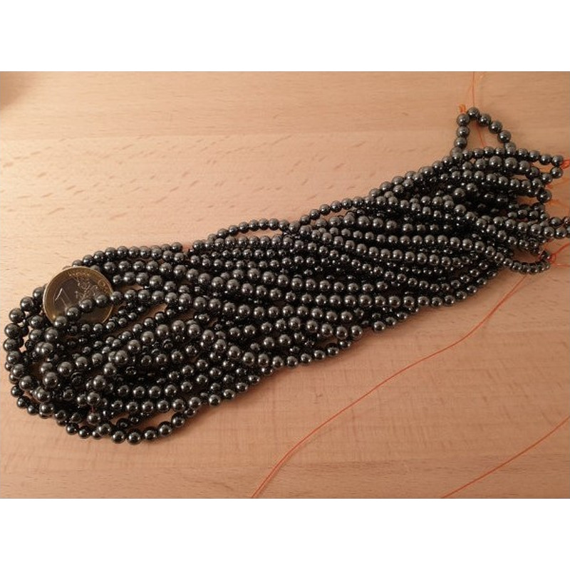 10 Strang Blutstein (Hämatit) (4,5mm)