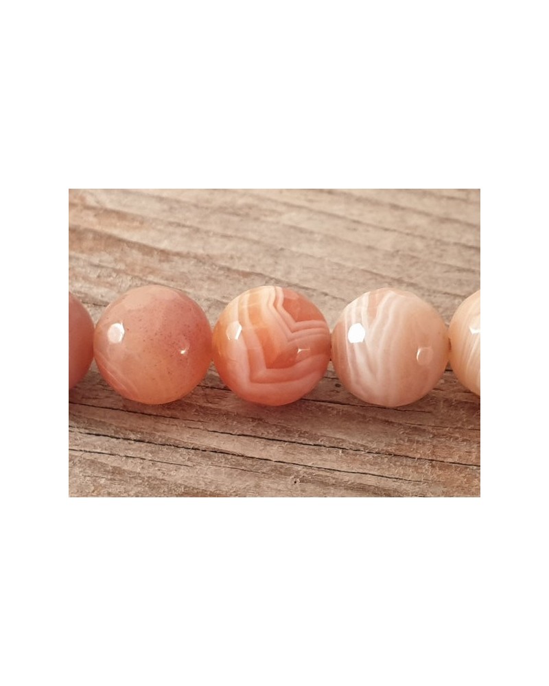 Aprikosenachatkette facettiert 10mm