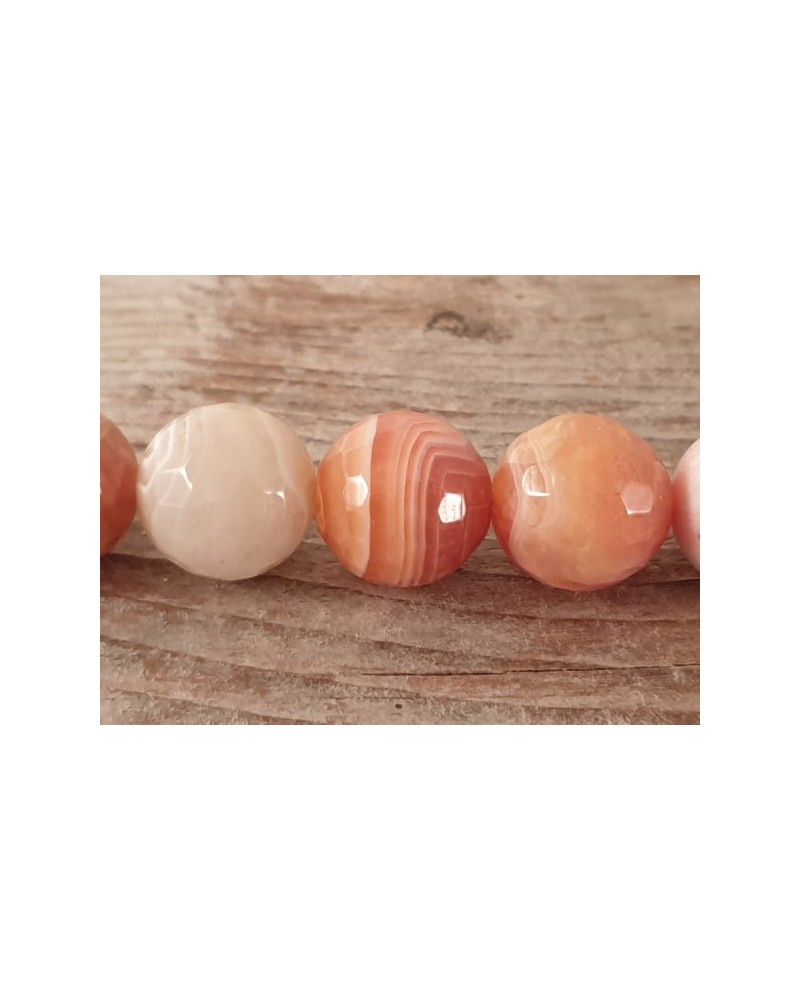 Aprikosenachatkette facettiert 14mm