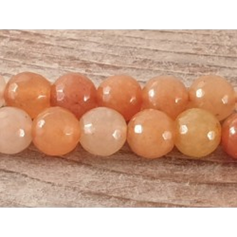 Roter Aventurin Kette facettiert 6mm